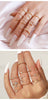 Celestial and Heart Ring Set, 10 Pieces, Gold-Tone or Silver-Tone Designs