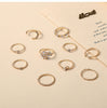 Celestial and Heart Ring Set, 10 Pieces, Gold-Tone or Silver-Tone Designs