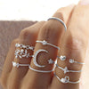 Celestial and Heart Ring Set, 10 Pieces, Gold-Tone or Silver-Tone Designs
