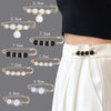 Pearl-Style Safety Pin Brooches, White or Black Bead Details for Clothing and Waist Fastening - Product view 1