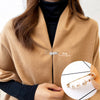 Pearl-Style Safety Pin Brooches, White or Black Bead Details for Clothing and Waist Fastening - Big and small pearls