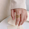 Flower Ring for Women, Open-Petal Band in Gold-Tone or Silver-Tone Finish