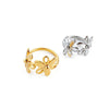 Flower Ring for Women, Open-Petal Band in Gold-Tone or Silver-Tone Finish