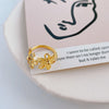 Flower Ring for Women, Open-Petal Band in Gold-Tone or Silver-Tone Finish