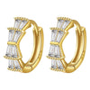 Bow Hoop Earrings for Women, Copper Design with Micro-Set Zircon Accents in Gold or Silver Tone - Product view 1