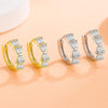 Bow Hoop Earrings for Women, Copper Design with Micro-Set Zircon Accents in Gold or Silver Tone - Product view 3