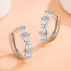 Bow Hoop Earrings for Women, Copper Design with Micro-Set Zircon Accents in Gold or Silver Tone - Product view 4