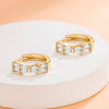 Bow Hoop Earrings for Women, Copper Design with Micro-Set Zircon Accents in Gold or Silver Tone - Product view 5