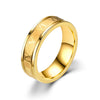Roman Numeral Band Ring, Stainless Steel, Silver-Tone, Gold-Tone or Black, Sizes 6-12