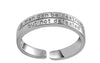 Silver-Tone Open Ring for Men, Assorted Engraved Lettering and Scrollwork Band Designs