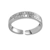 Silver-Tone Open Ring for Men, Assorted Engraved Lettering and Scrollwork Band Designs