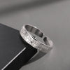 Silver-Tone Open Ring for Men, Assorted Engraved Lettering and Scrollwork Band Designs