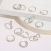 Open Toe Rings for Women, Silver-Tone Alloy Bands with Assorted Geometric Designs - Product view 2