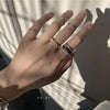 Silver-Tone Ring Set, Layered Plain, Twisted and Open-Band Designs