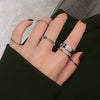 Silver-Tone Ring Set, Layered Plain, Twisted and Open-Band Designs