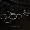 Silver-Tone Ring Set, Layered Plain, Twisted and Open-Band Designs