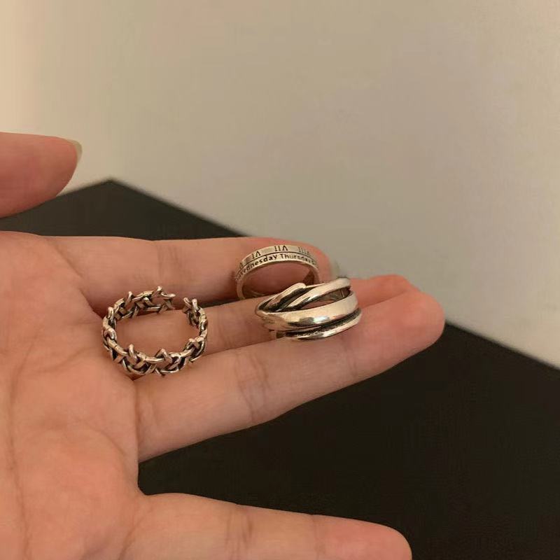 Open Ring Set or Individual Rings, Alloy, Roman Numeral, Star and Crossed-Band Designs