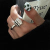 Silver-Tone Ring for Women, Wide Sculpted Band or Slim Wave Design