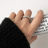 Silver-Tone Ring for Women, Wide Sculpted Band or Slim Wave Design