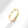 Flat Band Ring, Stainless Steel, 3 mm Wide, Five Colors, Sizes No. 5-12