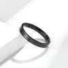 Flat Band Ring, Stainless Steel, 3 mm Wide, Five Colors, Sizes No. 5-12