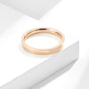 Flat Band Ring, Stainless Steel, 3 mm Wide, Five Colors, Sizes No. 5-12