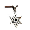 Six-Pointed Star Pendants, Polished Stainless Steel Designs, Pendant Only - Product view 5