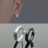 Roman Numeral Hoop Earrings, Copper Design in Antique Silver-Tone or Black Finish - Product view 1