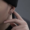 Roman Numeral Hoop Earrings, Copper Design in Antique Silver-Tone or Black Finish - X082-B (ancient digital black)