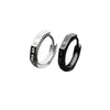 Roman Numeral Hoop Earrings, Copper Design in Antique Silver-Tone or Black Finish - Product view 5
