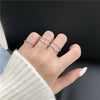 Stacking Ring Set for Women, 5-Piece Slim Wave, Beaded and Faux Pearl Accent Bands in Gold-Tone or Silver-Tone