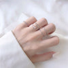 Stacking Ring Set for Women, 5-Piece Slim Wave, Beaded and Faux Pearl Accent Bands in Gold-Tone or Silver-Tone