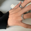 Silver-Tone Open Ring for Women, Wide Ribbed Band or Chunky Twist Design