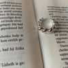 Silver-Tone Open Ring for Women, Wide Ribbed Band or Chunky Twist Design
