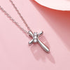 Cross Pendant for Women, Silver-Tone Copper Design with Zircon Accents, Pendant Only - Product view 3