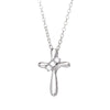 Cross Pendant for Women, Silver-Tone Copper Design with Zircon Accents, Pendant Only - Product view 5