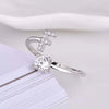 Initial Letter Ring, Silver-Tone Metal with Clear Accents, Adjustable, A-Z