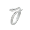 Snake Ring, Silver-Tone Metal, Adjustable Open Band, Three Designs