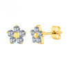 Titanium 20G Tiny Flower CZ Stud Earrings Minimalist Wedding Cartilage Earrings Jewelry Gift for Women - Image 1