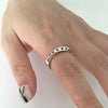 Star Ring for Women, Silver-Tone Open Bands with Engraved, Colorful or Clear Accent Designs