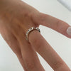 Star Ring for Women, Silver-Tone Open Bands with Engraved, Colorful or Clear Accent Designs