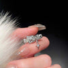Star Ring for Women, Silver-Tone Open Bands with Engraved, Colorful or Clear Accent Designs