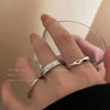Stacking Ring Set for Women, 3-Piece Silver-Tone Engraved and Sculpted Bands