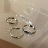 Stacking Ring Set for Women, 3-Piece Silver-Tone Engraved and Sculpted Bands