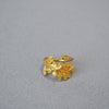 Leaf Wrap Ring, Copper with Gold-Plated Finish, Textured Adjustable Open Band