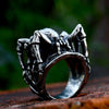 Spider Ring for Men, Silver-Tone Sculpted Spider and Web Statement Band