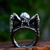 Spider Ring for Men, Silver-Tone Sculpted Spider and Web Statement Band