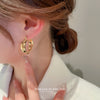 Plain Hoop Earrings for Women, Smooth Metal Design in Gold-Tone or Silver-Tone Finish - Product view 3