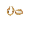 Plain Hoop Earrings for Women, Smooth Metal Design in Gold-Tone or Silver-Tone Finish - Product view 5