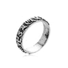 Open Ring for Men, Assorted Silver-Tone and Black Skull, Snake, Feather and Textured Band Designs